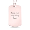 Thumbnail Image 2 of Large Engravable Photo Dog Tag Pendant in 10K White, Yellow or Rose Gold (1 Image and 4 Lines)