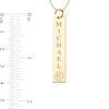 Thumbnail Image 3 of Engravable Name Basketball Vertical Bar Sport Pendant in 10K White, Yellow or Rose Gold (2 Lines)