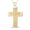 Thumbnail Image 0 of Engravable Lord's Prayer Cross Pendant in 10K White, Yellow or Rose Gold (1 Line)