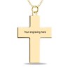 Thumbnail Image 2 of Engravable Lord's Prayer Cross Pendant in 10K White, Yellow or Rose Gold (1 Line)