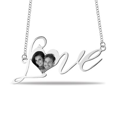 Titanium Steel V Shape Love Charm Necklace 17.5 inch 45 cm