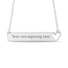 Thumbnail Image 2 of Engravable Cut-Out Heart with Your Own Handwriting Bar Necklace in 10K White, Yellow or Rose Gold (1 Image and Line)