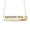 Thumbnail Image 0 of Engravable Map Bar Necklace in 10K White, Yellow or Rose Gold (1 Address and Line)