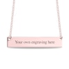 Thumbnail Image 2 of Engravable Map Bar Necklace in 10K White, Yellow or Rose Gold (1 Address and Line)