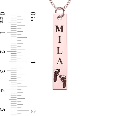 Select Birthstone. Million Charms LARGE Gold Vertical Bar Name Plate Pendant with Birthstone 10k or 14k Yellow or White Gold Select Rose
