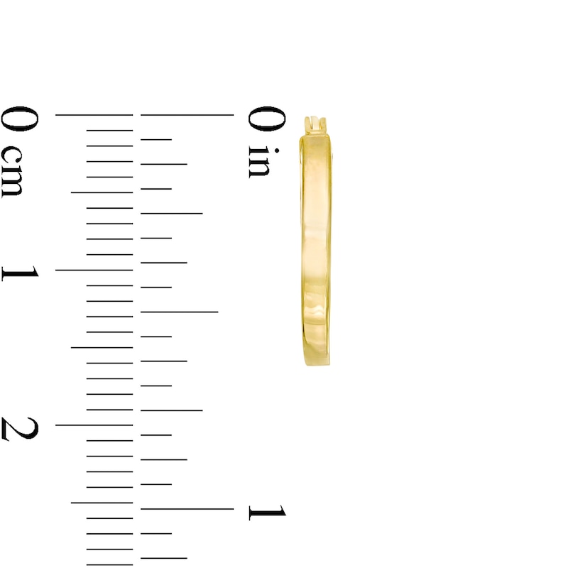 Main Image 3 of 15.0mm Square Tube Hoop Earrings in 10K Gold