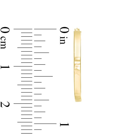 20.0mm Square Tube Hoop Earrings in 10K Gold