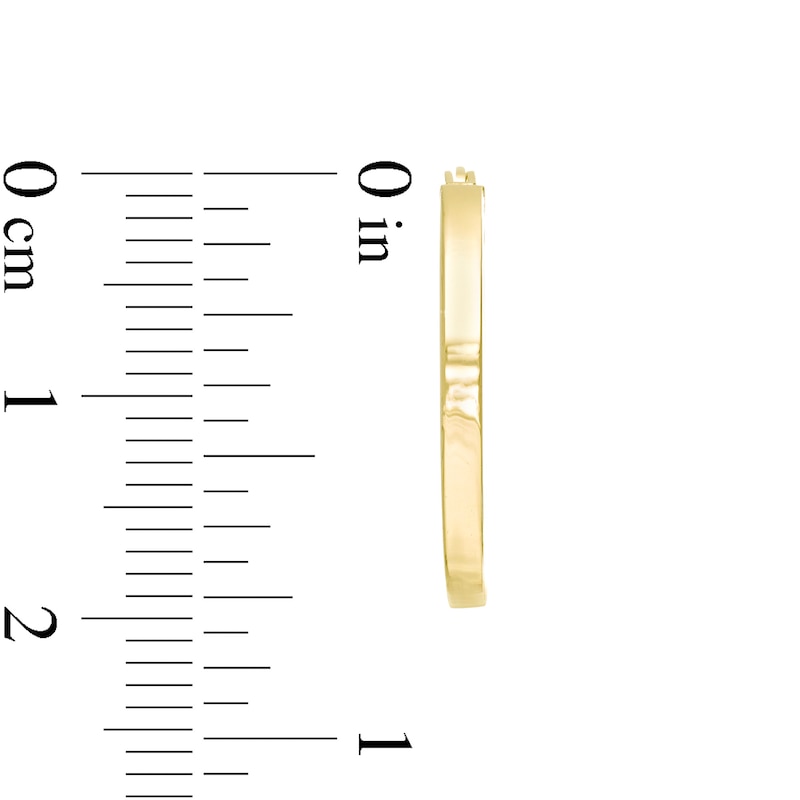 Main Image 3 of 20.0mm Square Tube Hoop Earrings in 10K Gold