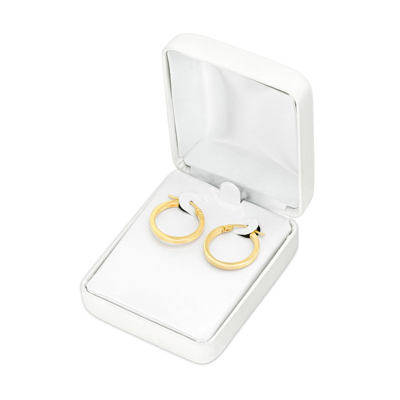 Main Image 4 of 20.0mm Square Tube Hoop Earrings in 10K Gold