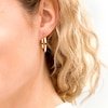 Thumbnail Image 2 of 25.0mm Square Tube Hoop Earrings in 10K Gold