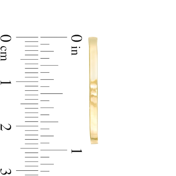 25.0mm Square Tube Hoop Earrings in 10K Gold