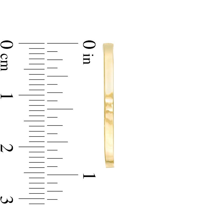 Main Image 3 of 25.0mm Square Tube Hoop Earrings in 10K Gold