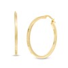 Thumbnail Image 1 of 30.0mm Square Tube Hoop Earrings in 10K Gold
