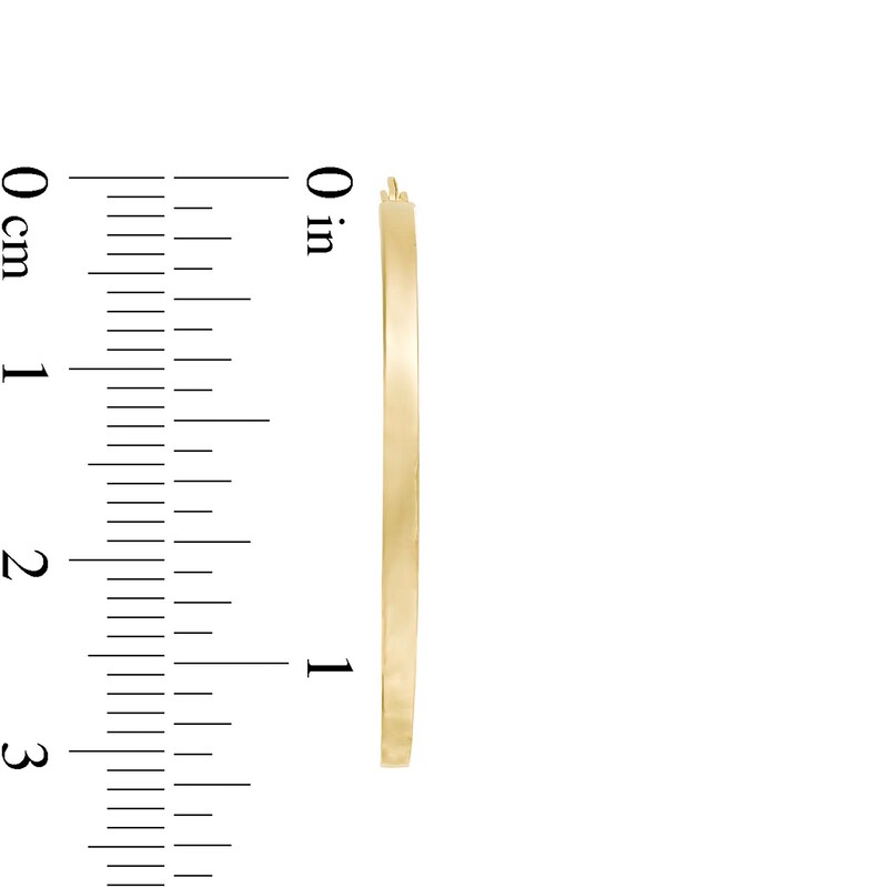 Main Image 3 of 30.0mm Square Tube Hoop Earrings in 10K Gold