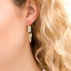 Thumbnail Image 2 of 40.0mm Square Tube Hoop Earrings in 10K Gold