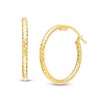 Thumbnail Image 1 of 20.0mm Diamond-Cut Tube Hoop Earrings in 10K Gold