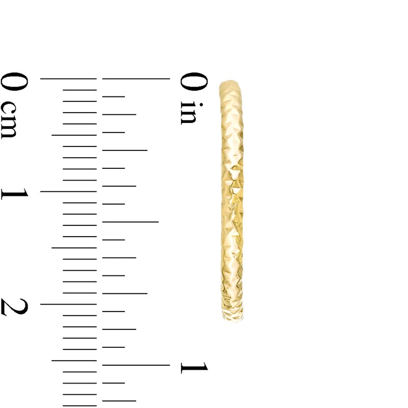 Main Image 3 of 20.0mm Diamond-Cut Tube Hoop Earrings in 10K Gold
