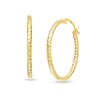 Thumbnail Image 1 of 25.0mm Diamond-Cut Tube Hoop Earrings in 10K Gold