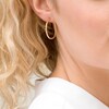 Thumbnail Image 2 of 25.0mm Diamond-Cut Tube Hoop Earrings in 10K Gold