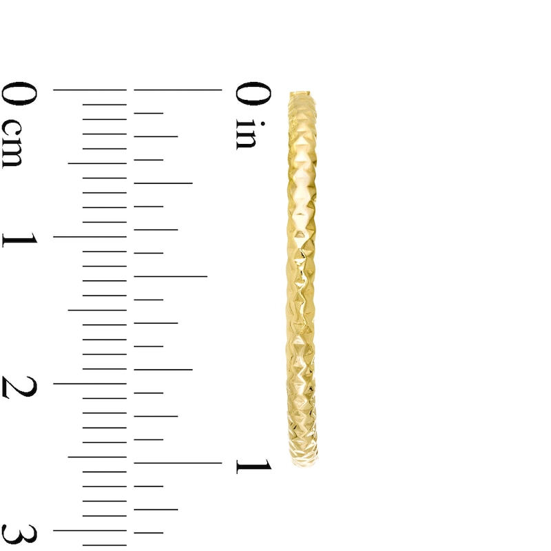 Main Image 3 of 25.0mm Diamond-Cut Tube Hoop Earrings in 10K Gold