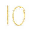 Thumbnail Image 1 of 30.0mm Diamond-Cut Tube Hoop Earrings in 10K Gold