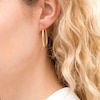 Thumbnail Image 2 of 30.0mm Diamond-Cut Tube Hoop Earrings in 10K Gold