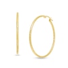 Thumbnail Image 1 of 40.0mm Diamond-Cut Tube Hoop Earrings in 10K Gold