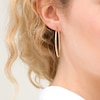 Thumbnail Image 2 of 40.0mm Diamond-Cut Tube Hoop Earrings in 10K Gold