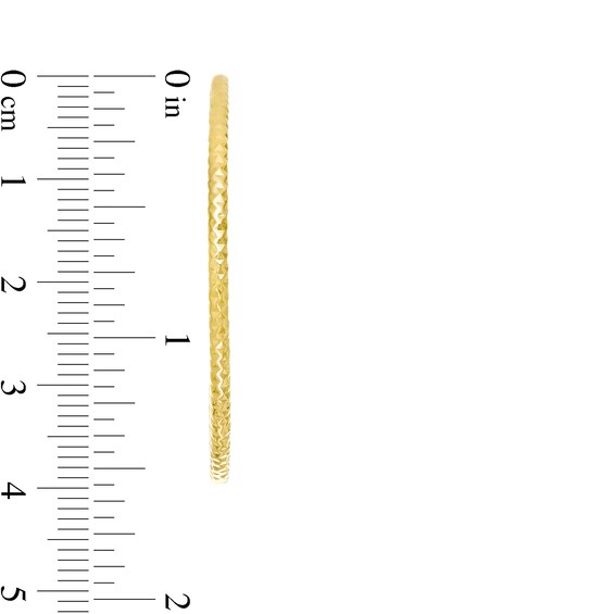 40.0mm Diamond-Cut Tube Hoop Earrings in 10K Gold