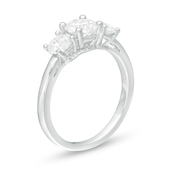 CT. T.w. Certified Lab-Grown Diamond Past Present FutureÂ® Engagement Ring in 14K White Gold (G/Si2