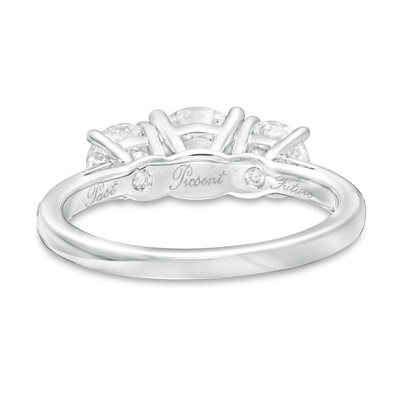 CT. T.w. Certified Lab-Grown Diamond Past Present FutureÂ® Engagement Ring in 14K White Gold (G/Si2