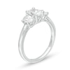 Thumbnail Image 3 of 1-1/2 CT. T.W. Certified Oval Lab-Grown Diamond Past Present Future® Engagement Ring in 14K White Gold (G/SI2)