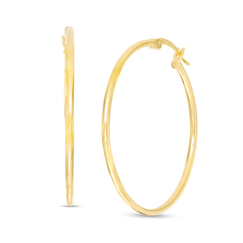 Main Image 1 of 30.0mm Hoop Earrings in 10K Gold