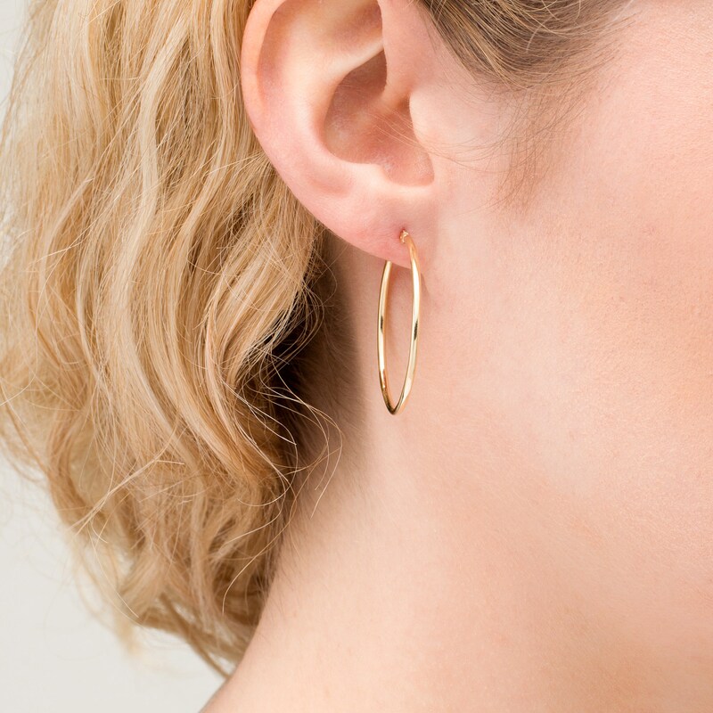 Main Image 2 of 30.0mm Hoop Earrings in 10K Gold