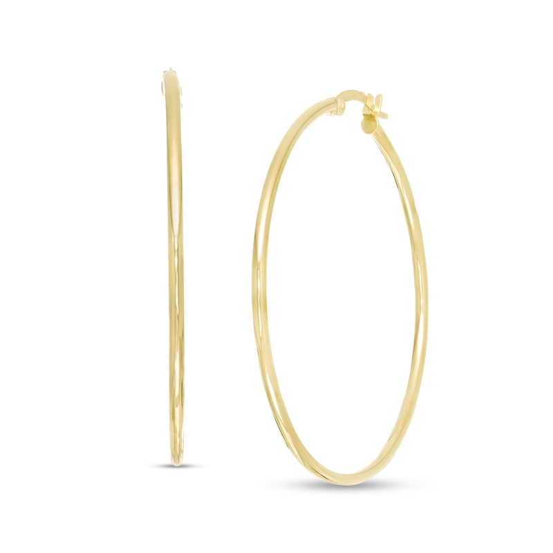 1.5 x 40.0mm Hoop Earrings in 10K Gold