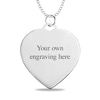 Thumbnail Image 2 of Medium Engravable Photo Heart Pendant in 10K White, Yellow or Rose Gold (1 Image and 3 Lines)