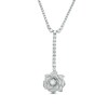 Thumbnail Image 0 of Vera Wang Love Collection 10-3/4 CT. T.W. Diamond Rose "Y" Necklace in 18K White Gold - 16"