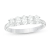 Thumbnail Image 1 of 1 CT. T.W. Certified Oval Lab-Grown Diamond Five Stone Anniversary Band in 14K White Gold (F/SI2)