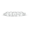 Thumbnail Image 4 of 1 CT. T.W. Certified Oval Lab-Grown Diamond Five Stone Anniversary Band in 14K White Gold (F/SI2)