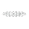 Thumbnail Image 4 of 1 CT. T.W. Certified Emerald-Cut Lab-Grown Diamond Five Stone Anniversary Band in 14K White Gold (F/SI2)