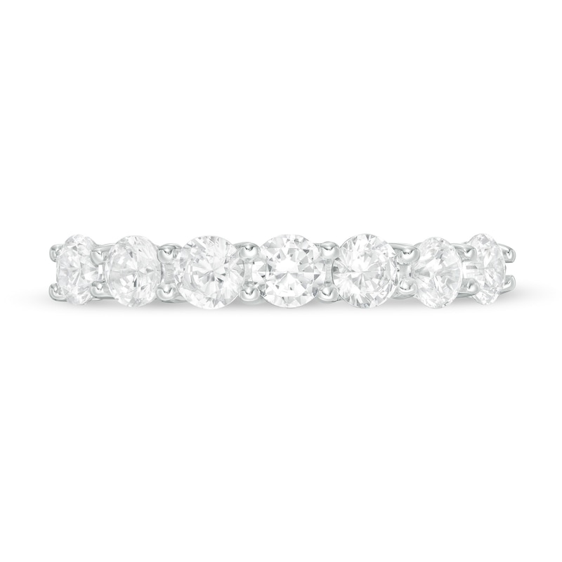 Main Image 4 of 1 CT. T.W. Certified Lab-Grown Diamond Seven Stone Anniversary Band in 14K White Gold (F/SI2)