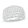 Thumbnail Image 1 of 2 CT. T.W. Certified Lab-Grown Diamond Multi-Row Ring in 14K White Gold (F/SI2)
