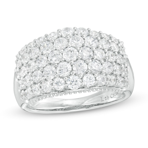 2 CT. T.w. Certified Lab-Grown Diamond Multi-Row Ring in 14K White Gold (F/Si2)