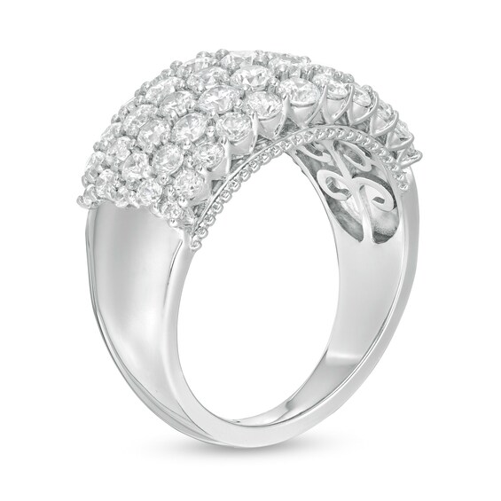 2 CT. T.w. Certified Lab-Grown Diamond Multi-Row Ring in 14K White Gold (F/Si2)