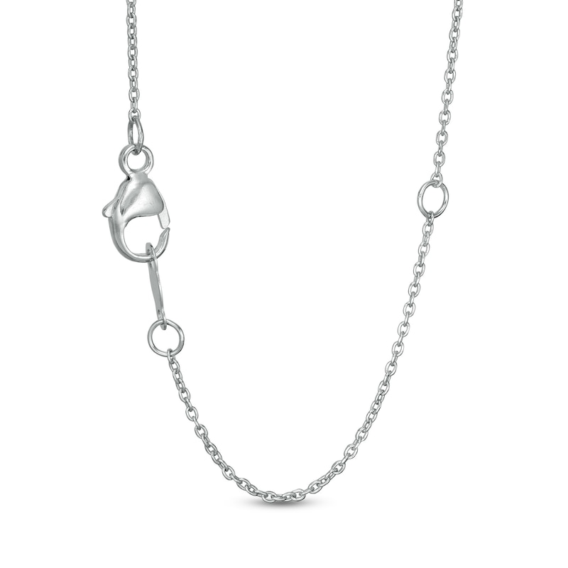 Main Image 3 of 1/2 CT. T.W. Lab-Grown Diamond Heart Outline Necklace in 14K White Gold (F/SI2)
