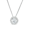 Thumbnail Image 0 of 1/2 CT. T.W. Certified Lab-Created Diamond Frame Pendant in 14K White Gold (F/SI2)