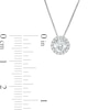 Thumbnail Image 2 of 1/2 CT. T.W. Certified Lab-Created Diamond Frame Pendant in 14K White Gold (F/SI2)
