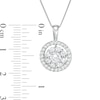 Thumbnail Image 2 of 1 CT. T.W. Certified Lab-Created Diamond Double Frame Pendant in 14K White Gold (F/SI2)