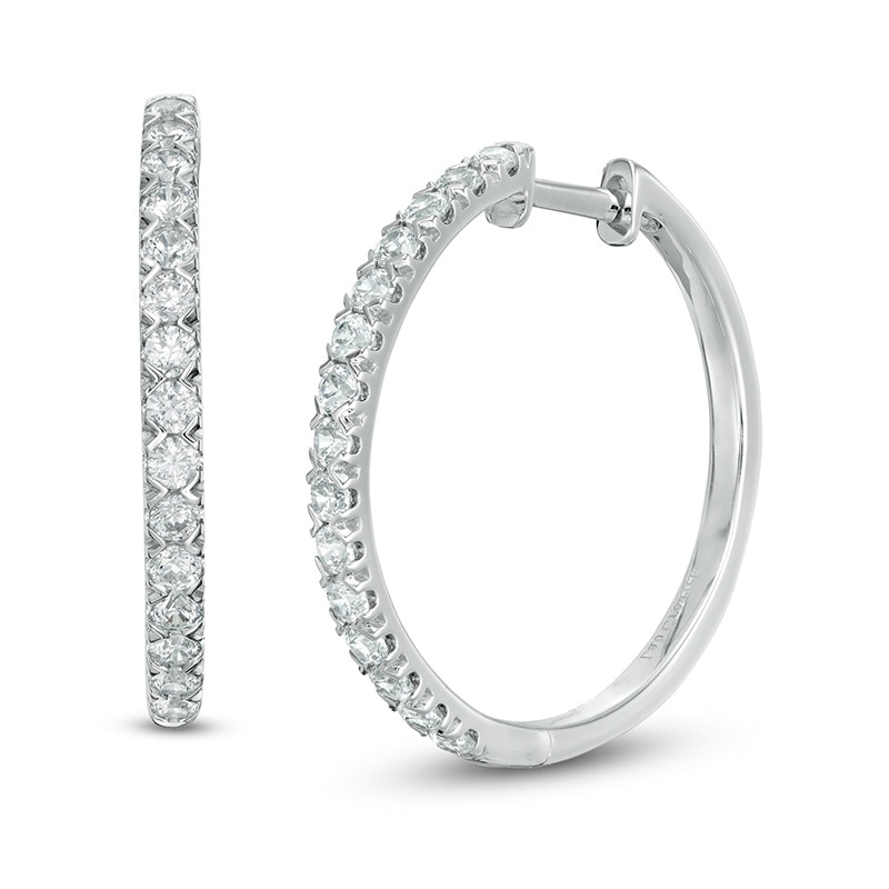 Unique X-Large Diamond Hoop Earrings