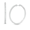 Thumbnail Image 1 of 2 CT. T.W. Certified Lab-Grown Diamond Hoop Earrings in 14K White Gold (F/SI2)